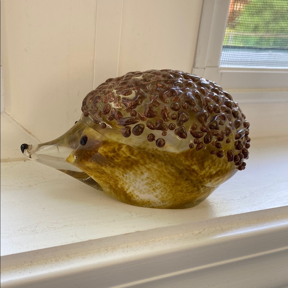 Glass Hedgehog Figurine